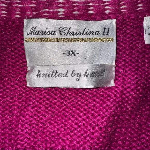 Vintage Texas Rodeo Hand Knit Marisa Christina Sweater Vest (1990s) 3X - Picture 7 of 11